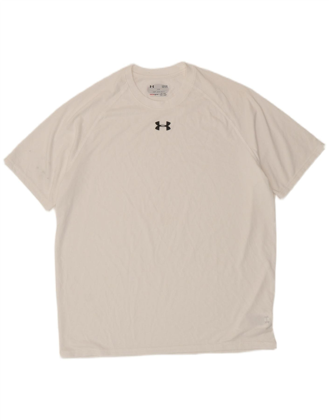 Camiseta masculina Under ARMOR Heat Gear grande poliéster branco