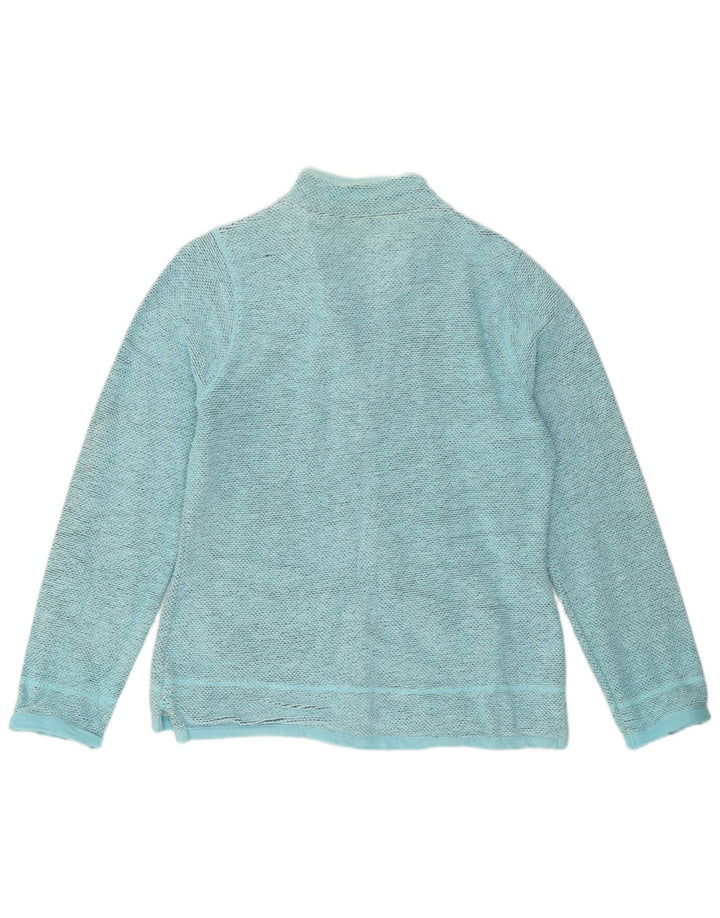 Casaco de treino feminino Weird Fish UK 14 grande algodão azul