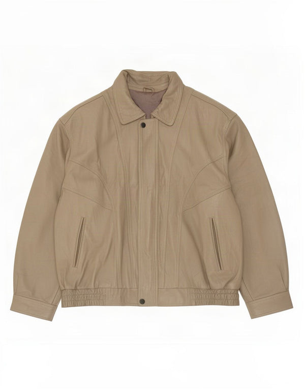 Jaqueta de couro masculina WESTBURY By C&A UK 58 4XL marrom