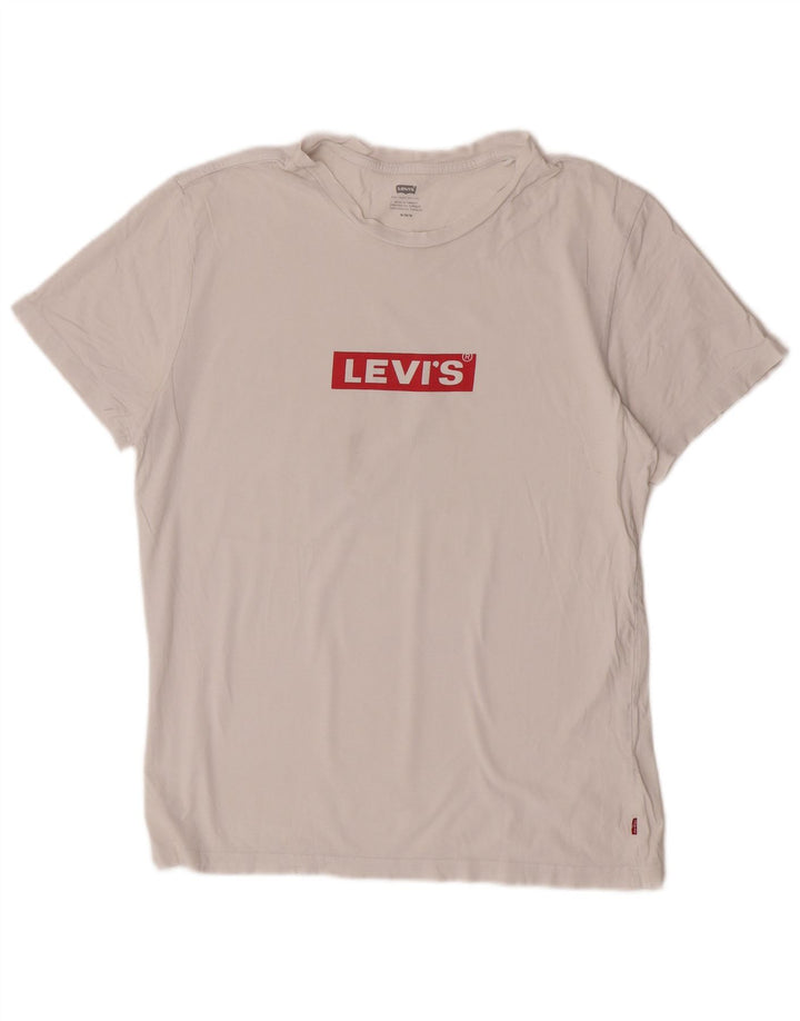 Camiseta gráfica masculina Levi's Top médio branco