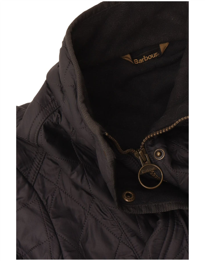 Jaqueta acolchoada feminina Barbour UK 14 grande preta