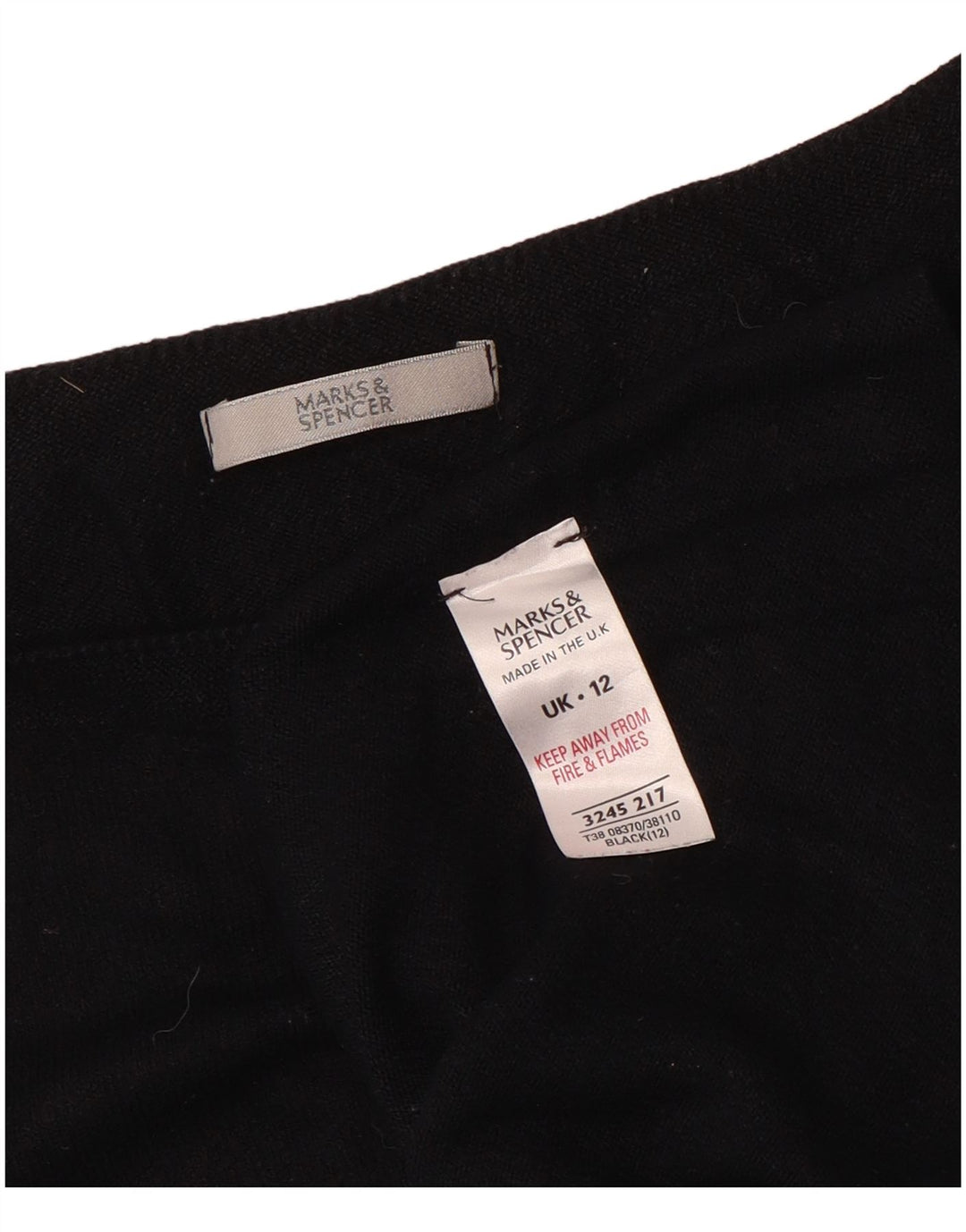 Blusa feminina Marks & Spencer UK 12 viscose preta média
