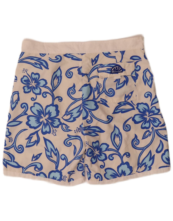 Sundek Mens Swimming Shorts XL White Floral Polyester