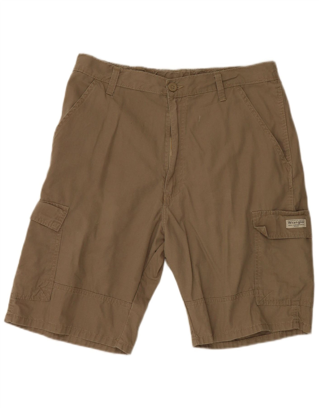 Wrangler Mens Cargo Shorts W32 Algodão Marrom Médio
