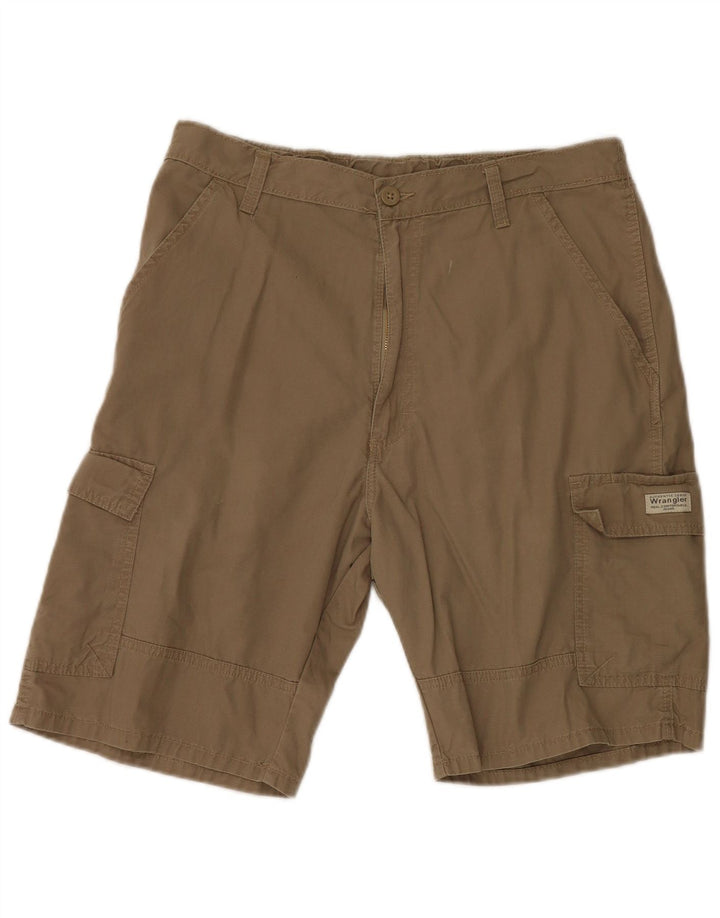 Wrangler Mens Cargo Shorts W32 Algodão Marrom Médio