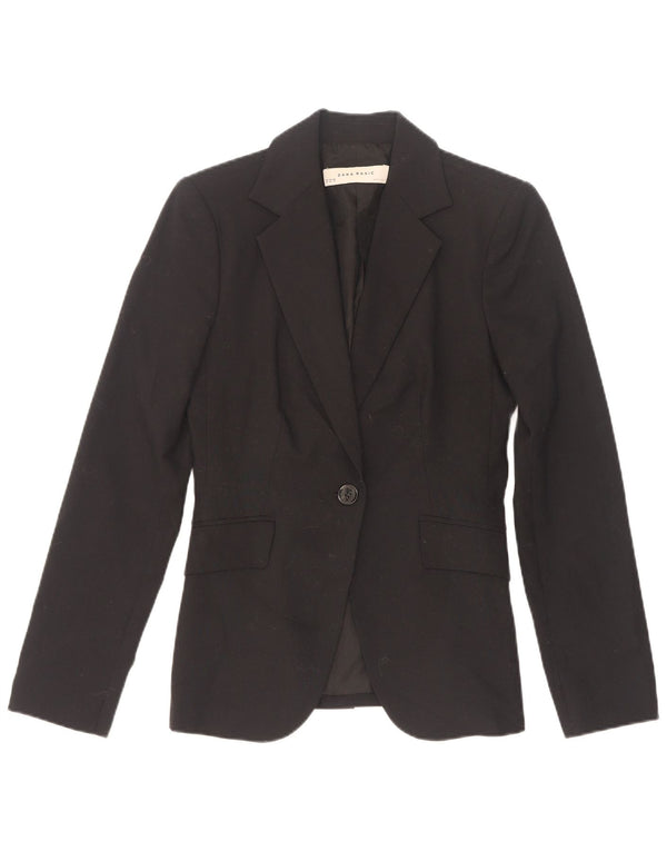 Jaqueta blazer feminina Zara com 1 botão EU 34 2XS preta