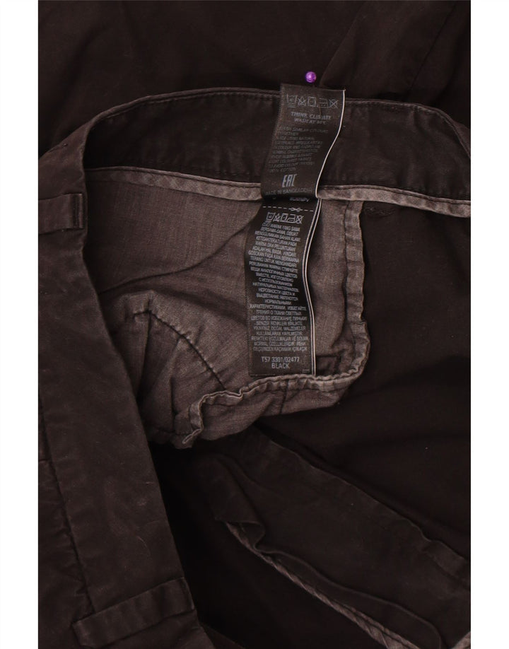 Shorts chino feminino Marks & Spencer UK 12 médio W30 algodão preto