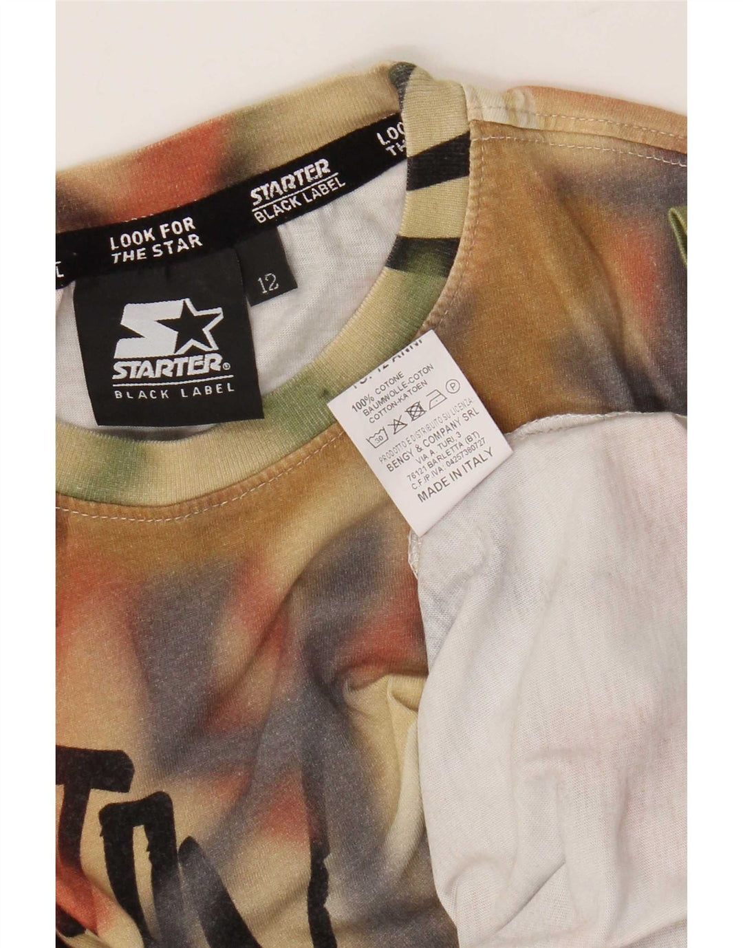 Camiseta Starter Boys Graffiti Graphic Top 11-12 Anos Algodão Multicolorido