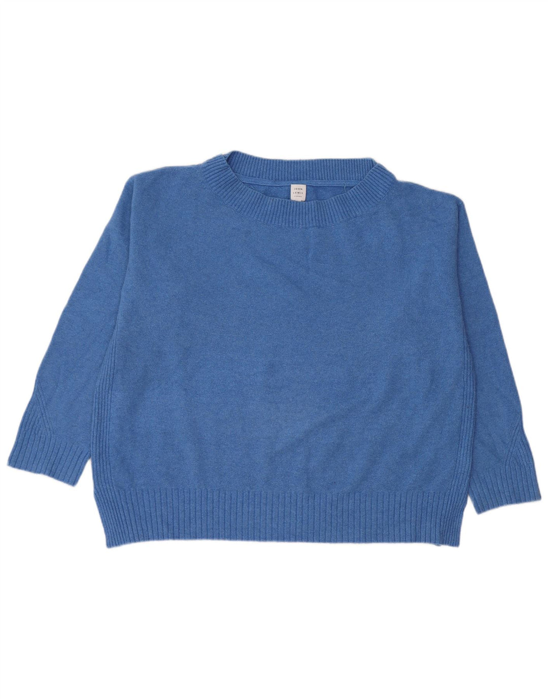 Suéter feminino John Lewis com gola canoa grande, Reino Unido 16, grande, azul