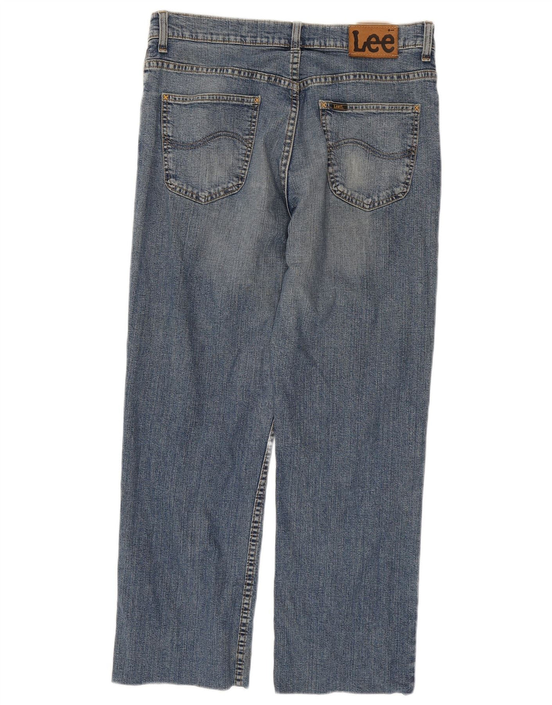 LEE Masculino Brooklyn Straight Jeans W33 L27 Azul Algodão
