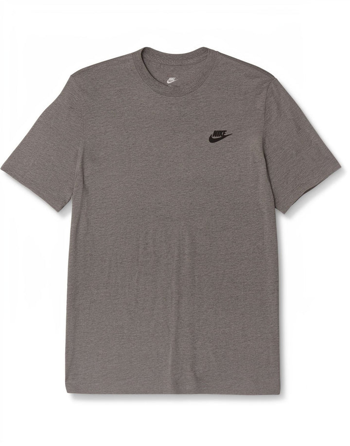 Camiseta masculina Nike Top cinza médio manchado de algodão