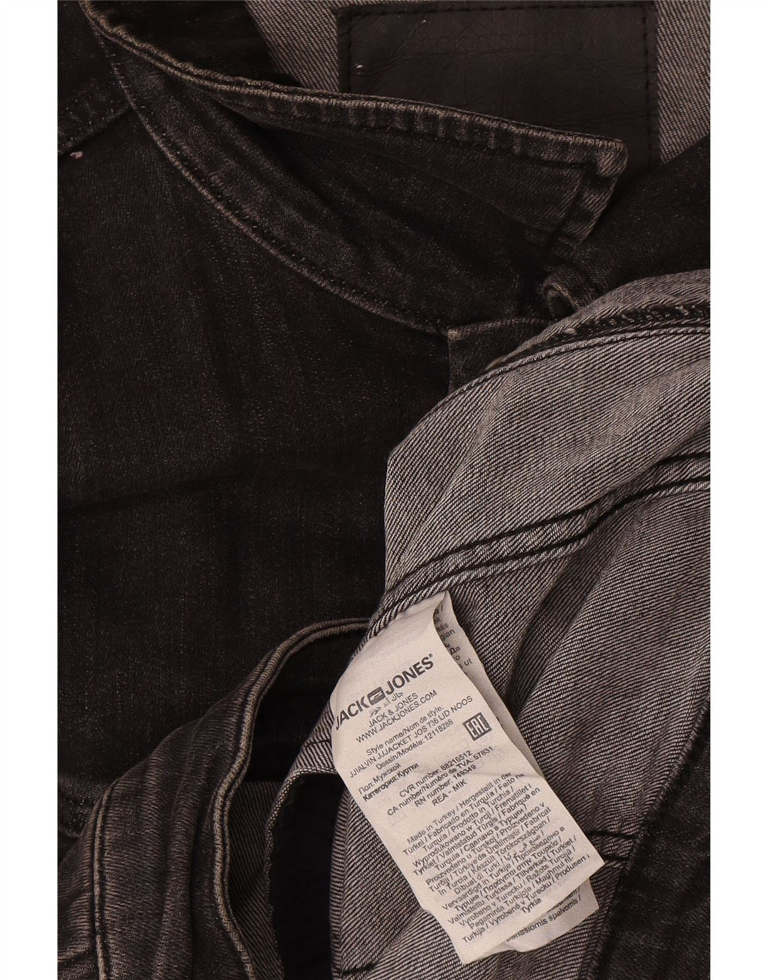 Jaqueta jeans masculina Jack & Jones UK 42 XL algodão cinza