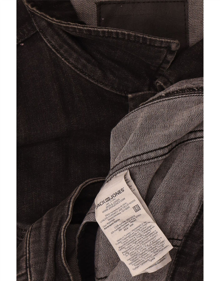 Jaqueta jeans masculina Jack & Jones UK 42 XL algodão cinza