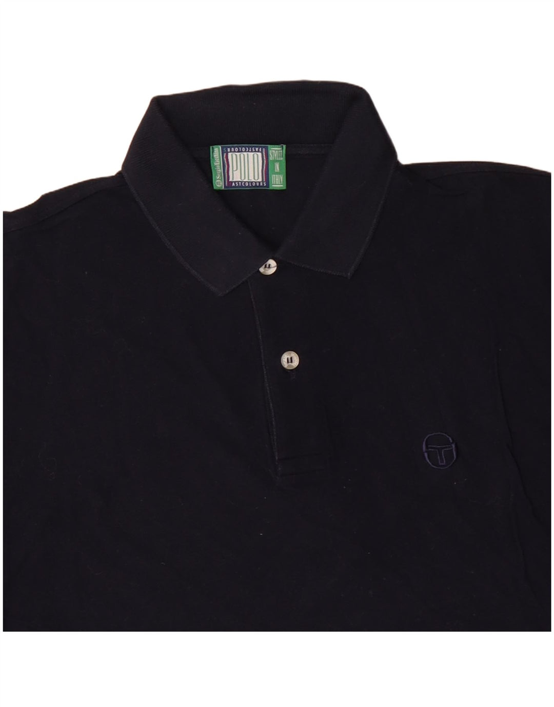 SERGIO TACCHINI Polo masculino médio algodão azul marinho