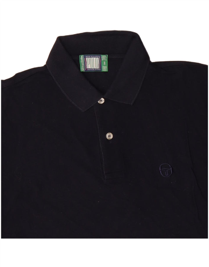 SERGIO TACCHINI Polo masculino médio algodão azul marinho