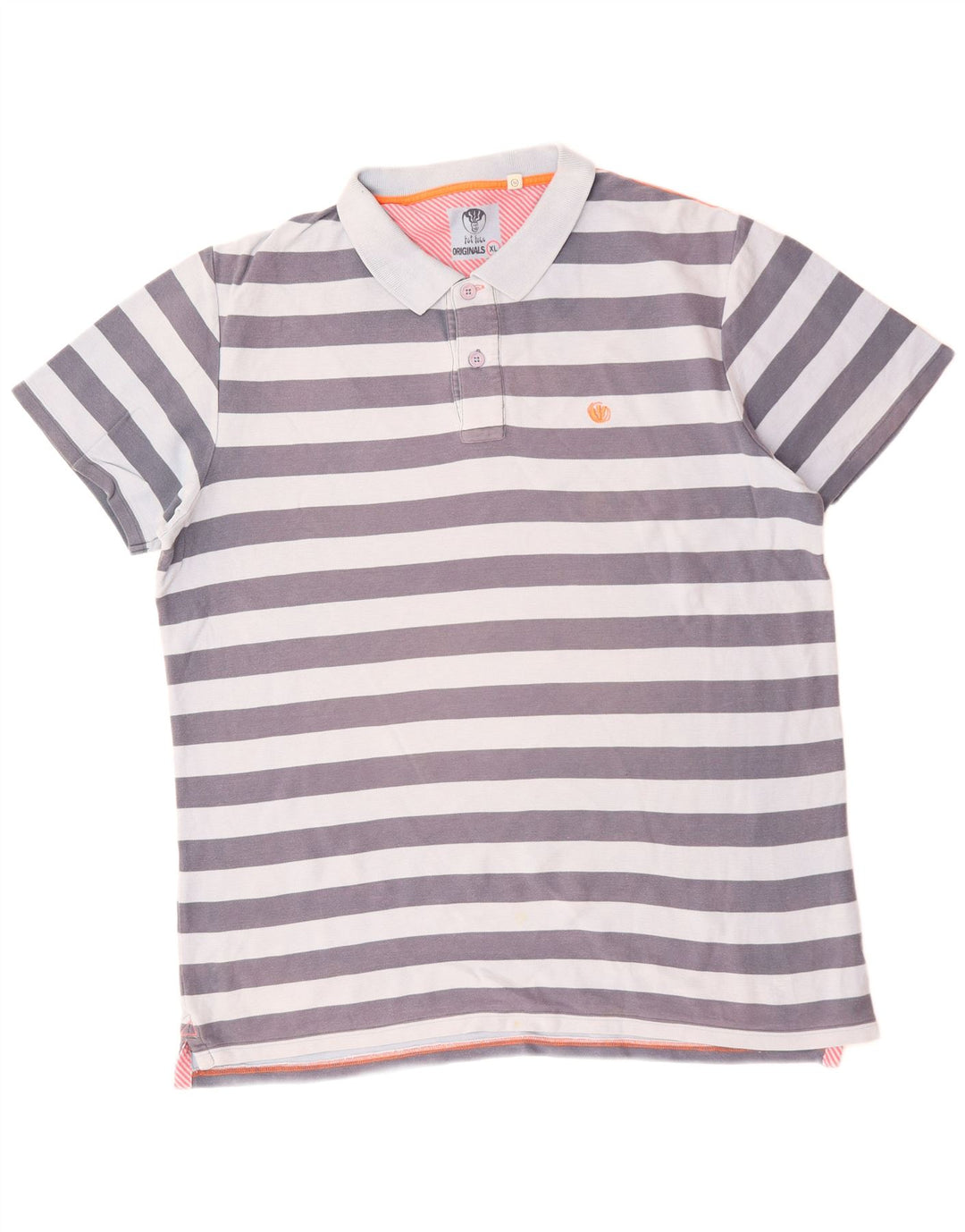 Camisa polo masculina FAT FACE XL algodão listrado azul