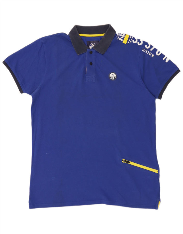 Camisa polo masculina North Sails Graphic XL azul algodão