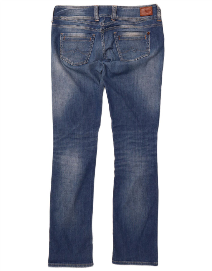 PEPE Jeans feminino jeans reto W32 L34 azul algodão