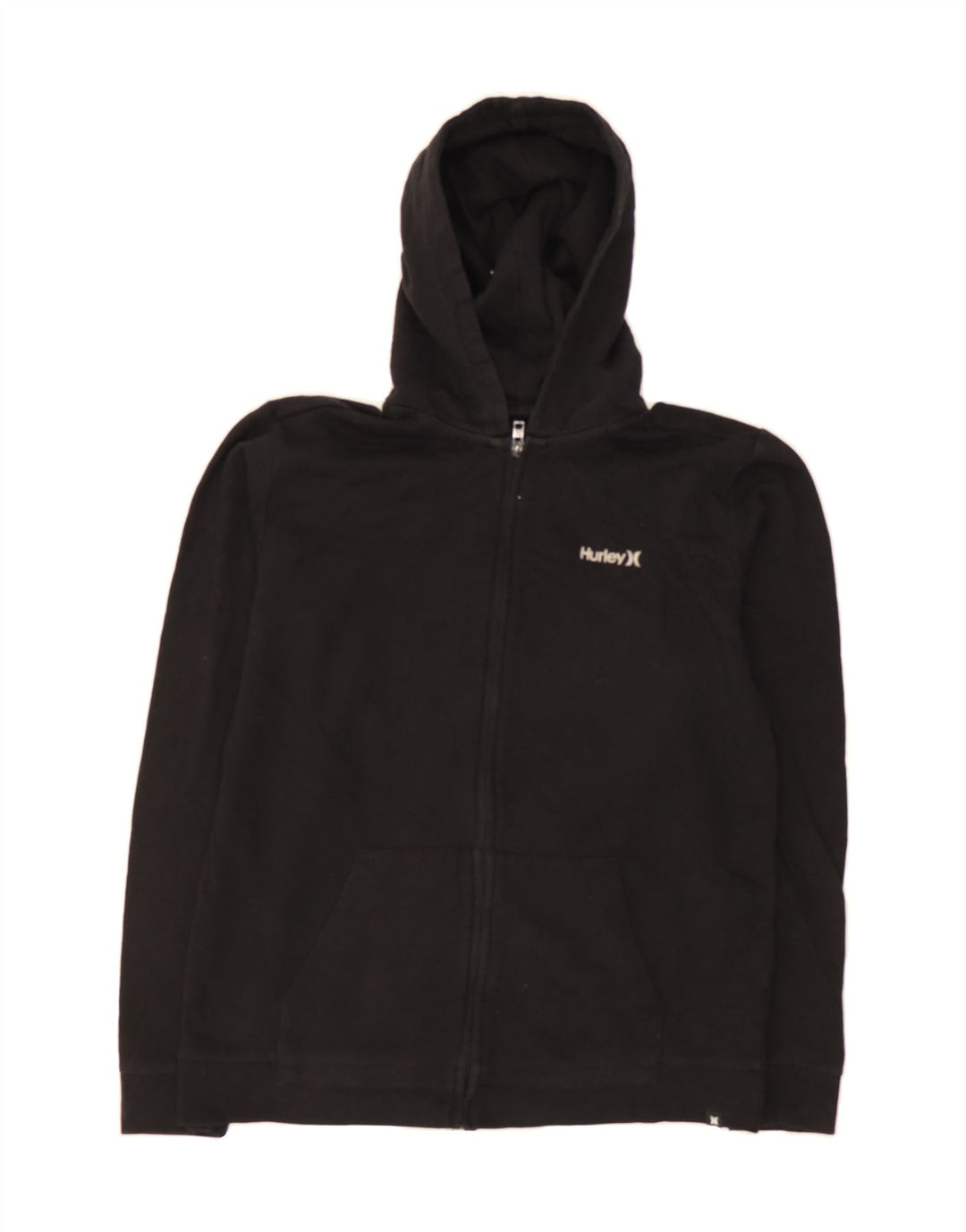 HURLEY Womens Zip Hoodie Sweater UK 18 XL Black Cotton Vintage Hurley and Second-Hand Hurley from Messina Hembry 