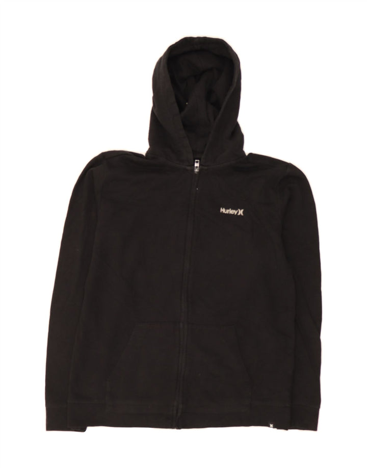 HURLEY Womens Zip Hoodie Sweater UK 18 XL Black Cotton Vintage Hurley and Second-Hand Hurley from Messina Hembry 