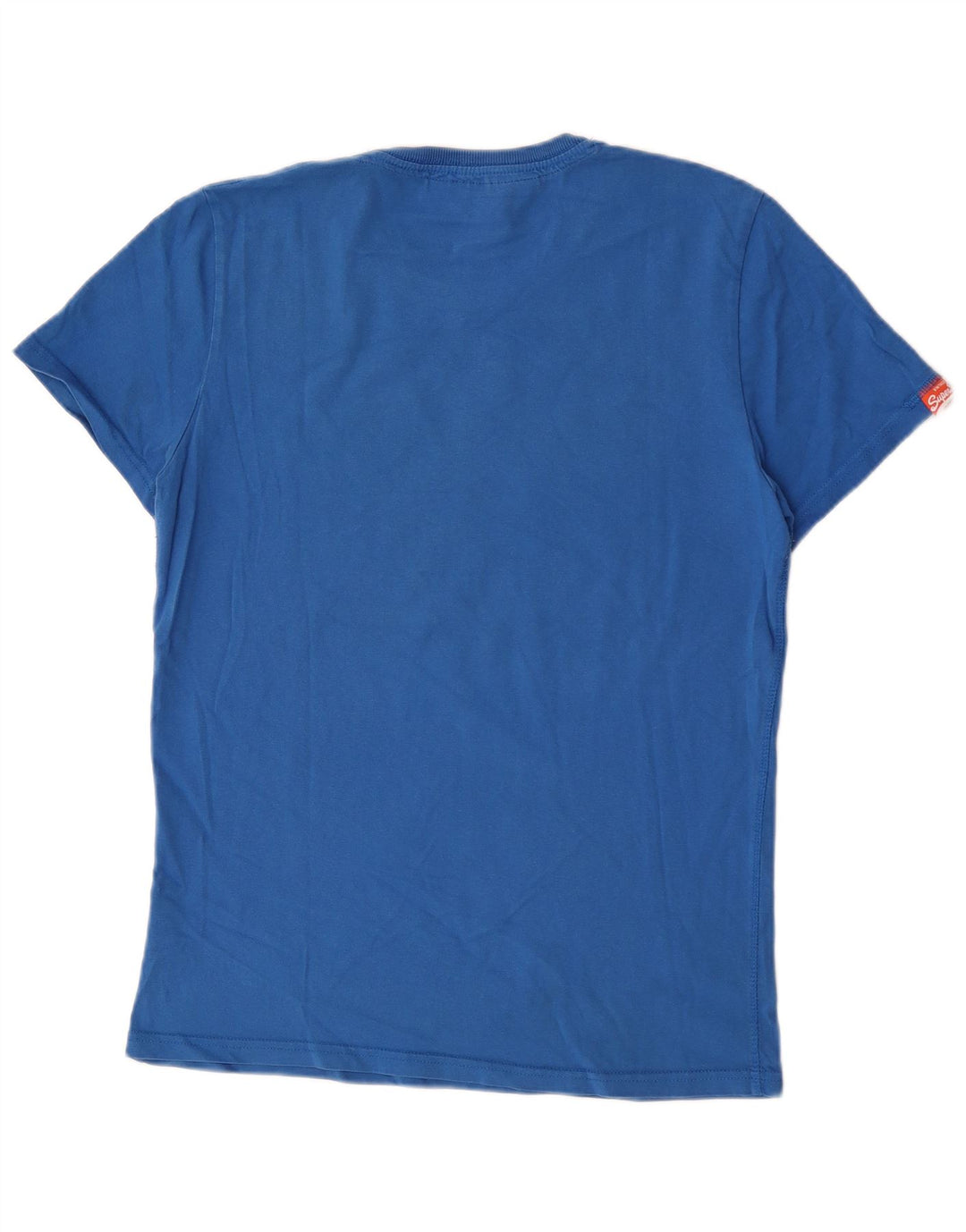 Camiseta masculina Superdry com estampa gráfica grande algodão azul
