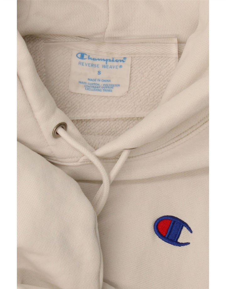 CHAMPION Mens Hoodie Jumper Small White Cotton Vintage Champion and Second-Hand Champion from Messina Hembry 