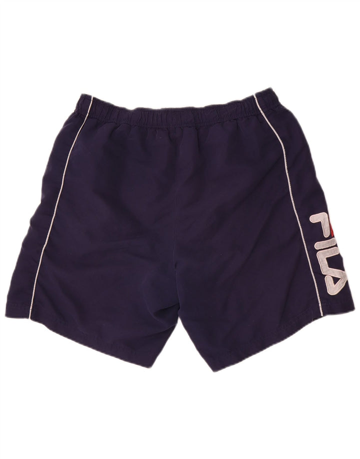 Fila Mens Graphic Sport Shorts Médio Azul Marinho Poliéster