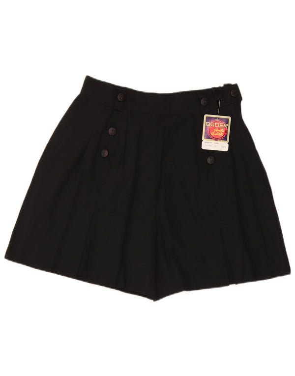 Shorts feminino Bader com cintura alta e cintura alta UK 10 pequeno W28 preto viscose