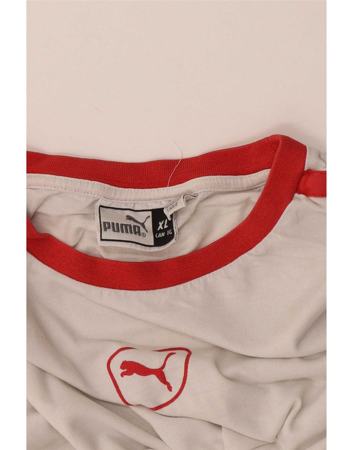 Camiseta masculina Puma Top XL branca colorblock