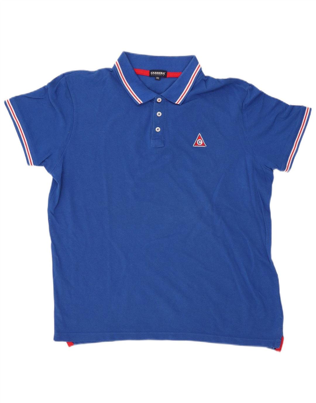 Camisa polo masculina CARRERA Classic Fit 2XL algodão azul