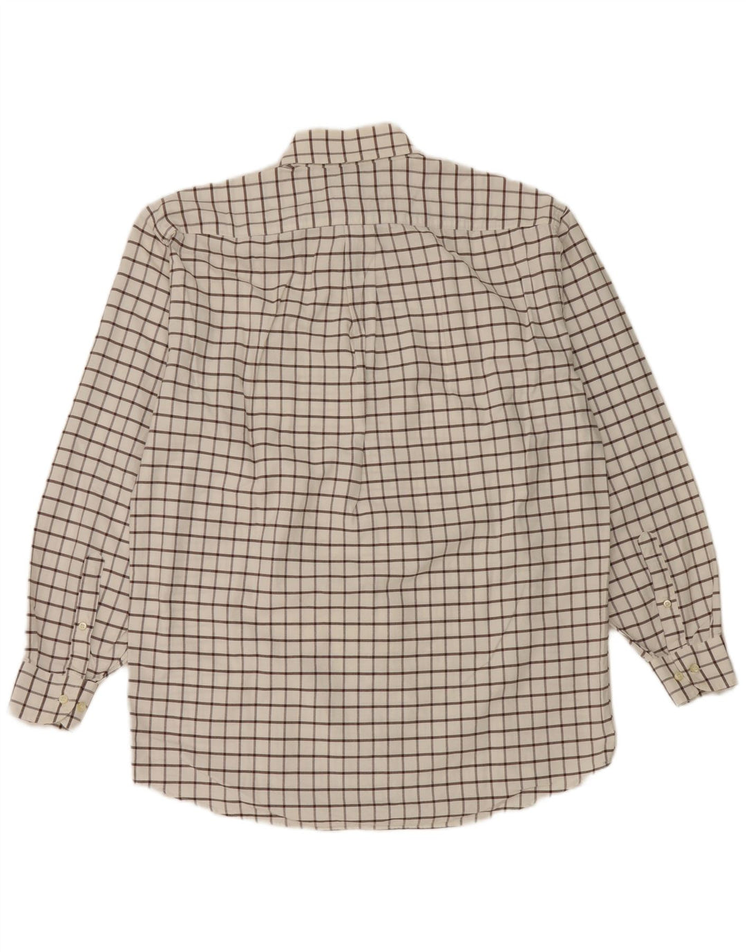Camisa masculina de flanela Etro Milano tamanho 42 grande algodão xadrez branco