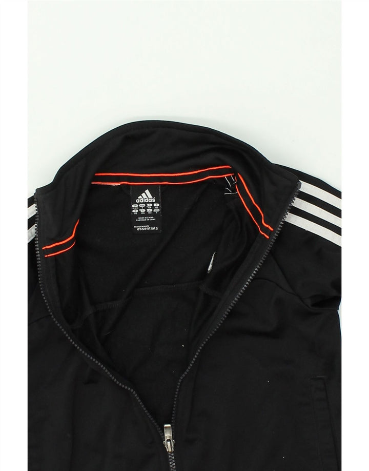 ADIDAS Boys Climalite Tracksuit Top Jacket 9-10 Years Black | Vintage Adidas | Thrift | Second-Hand Adidas | Used Clothing | Messina Hembry 