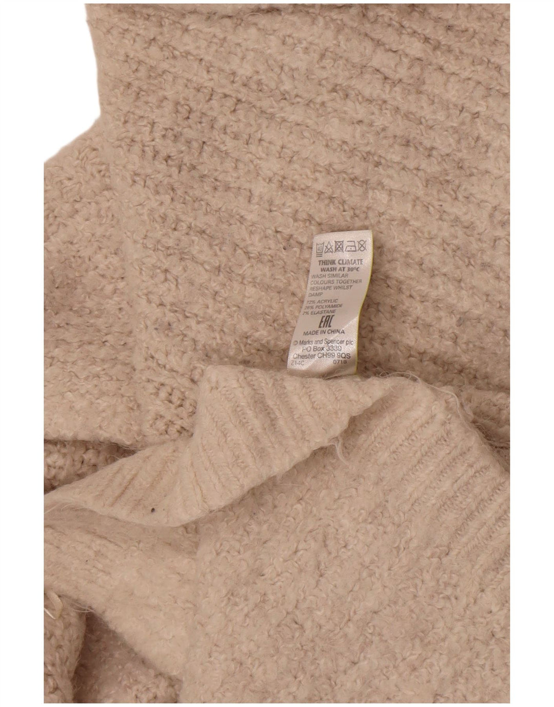 Suéter cardigã feminino Longline Marks & Spencer Reino Unido 12 Médio Off White