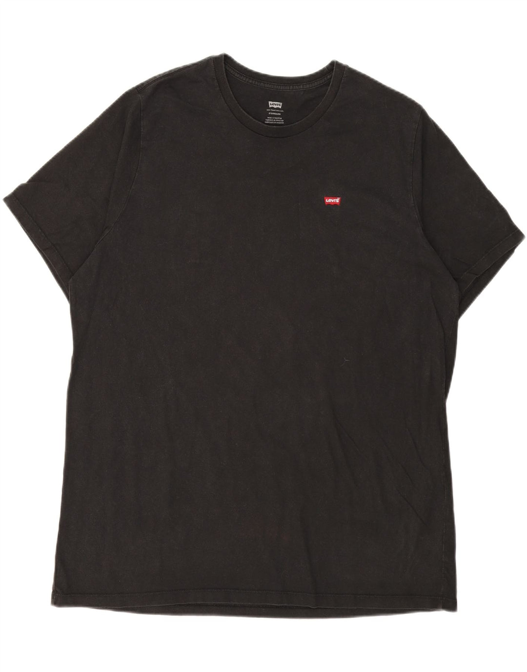 LEVI'S Mens Standard T-Shirt Top XL Black Cotton Vintage Levi's and Second-Hand Levi's from Messina Hembry 
