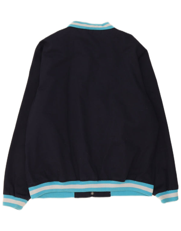 Jaqueta bomber masculina Merc UK 42 XL azul marinho algodão colorblock