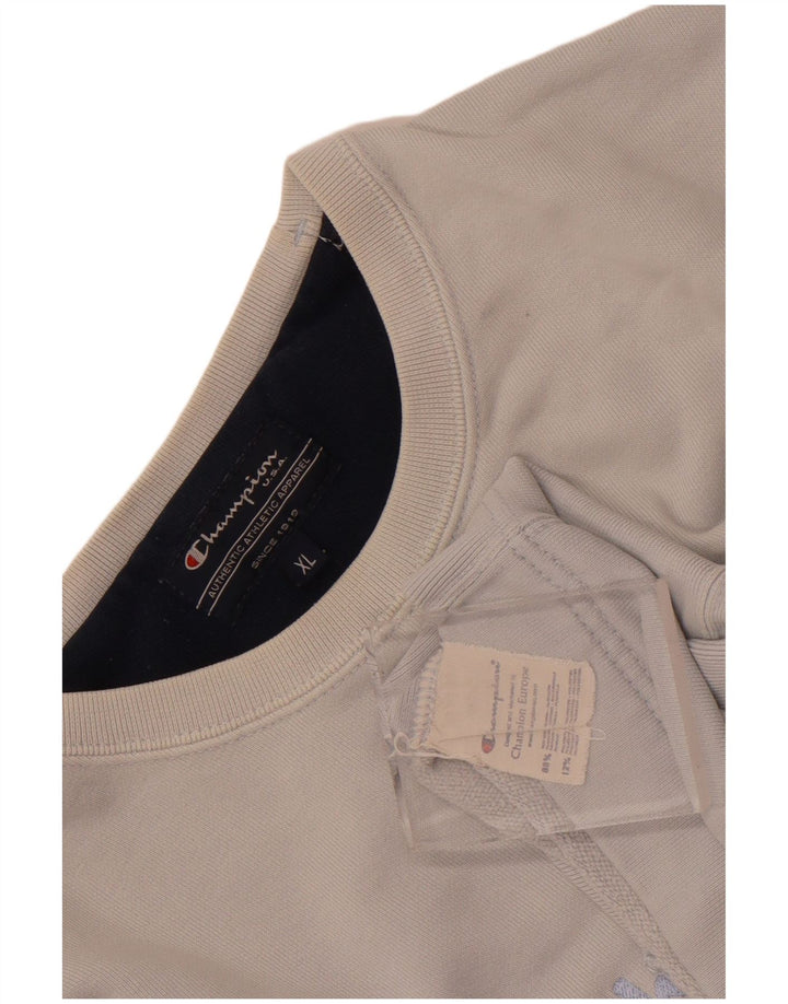 Campeão masculino gráfico moletom jumper XL azul algodão