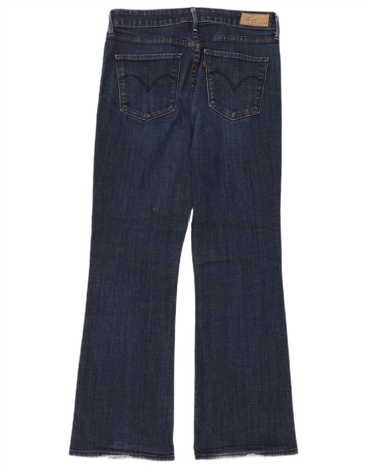 Calça jeans feminina Levi's Demi Curve Bootcut US 8 médio W29 L30 azul marinho