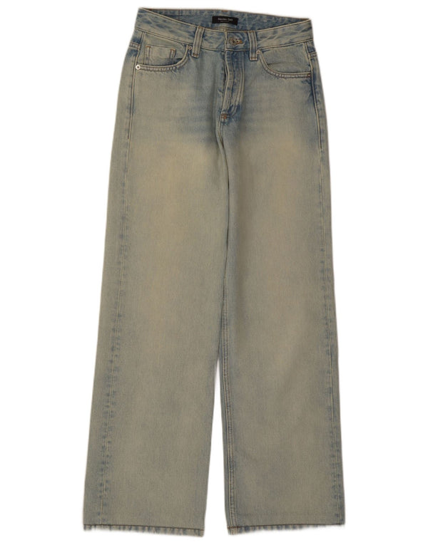 Jeans feminino Massimo Dutti cintura alta com perna larga EU 34 2XS W24 L31 algodão azul