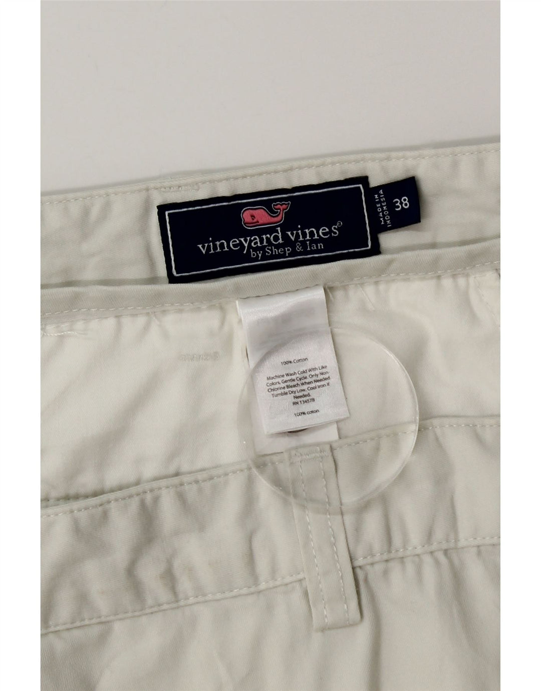 VINEYARD VINES Mens Chino Shorts W38 XL Algodão Branco