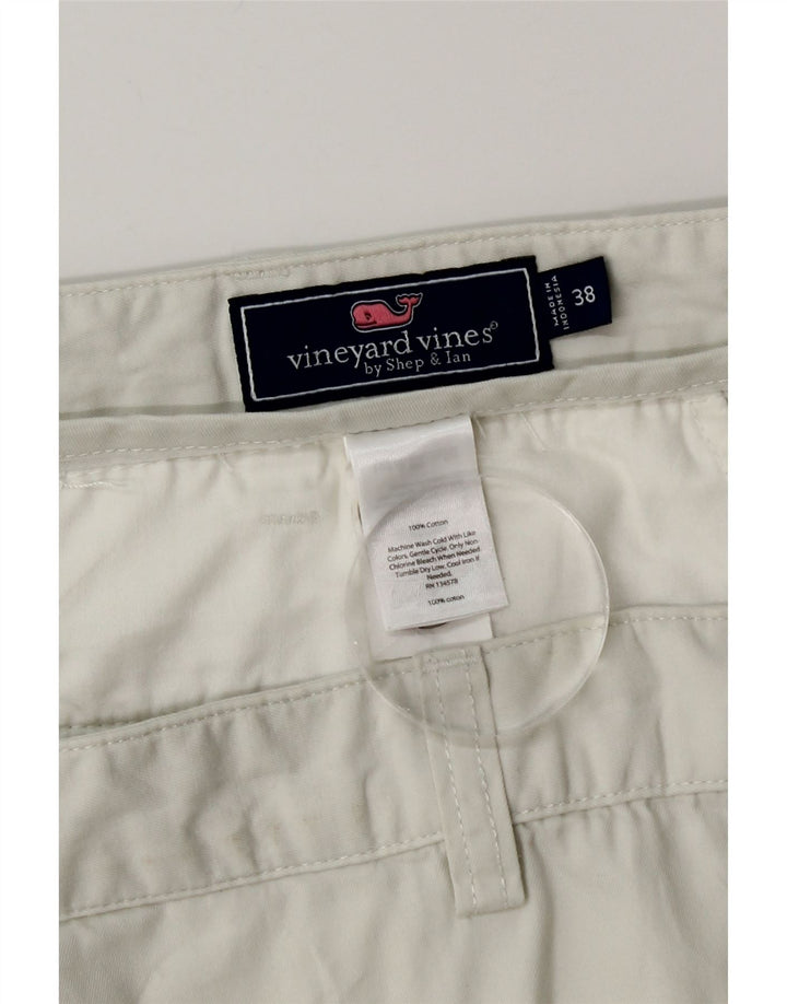 VINEYARD VINES Mens Chino Shorts W38 XL Algodão Branco
