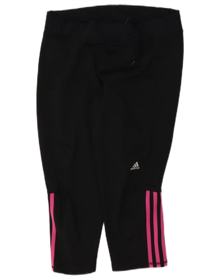 ADIDAS Womens Capri Leggings UK 16/18 Grande Preto