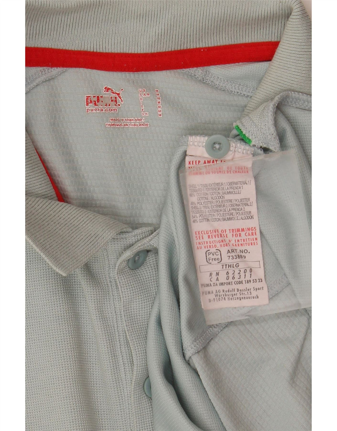 Camisa polo masculina Puma Italia Graphic azul médio algodão