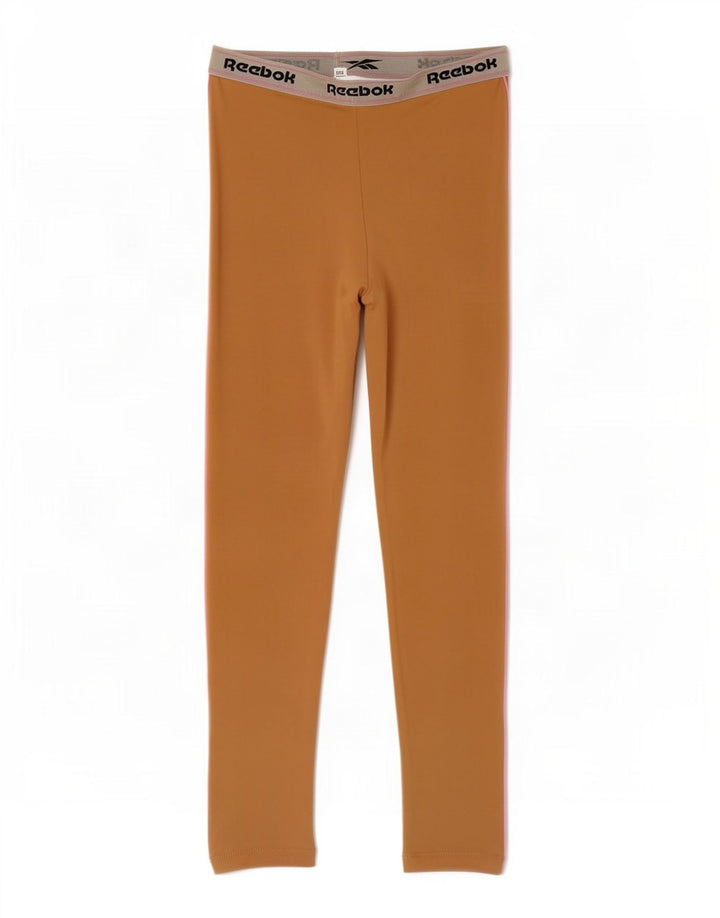 Leggings Reebok Graphic para meninas 8-9 anos bege colorblock poliéster
