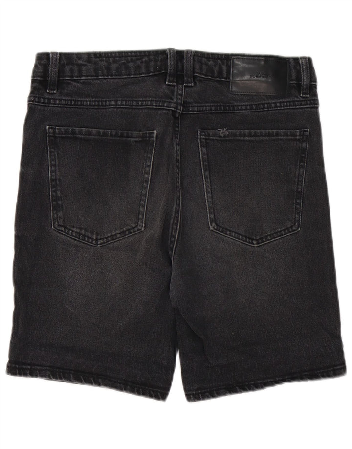 Shorts jeans masculino Zara EU 38 pequeno W30 preto