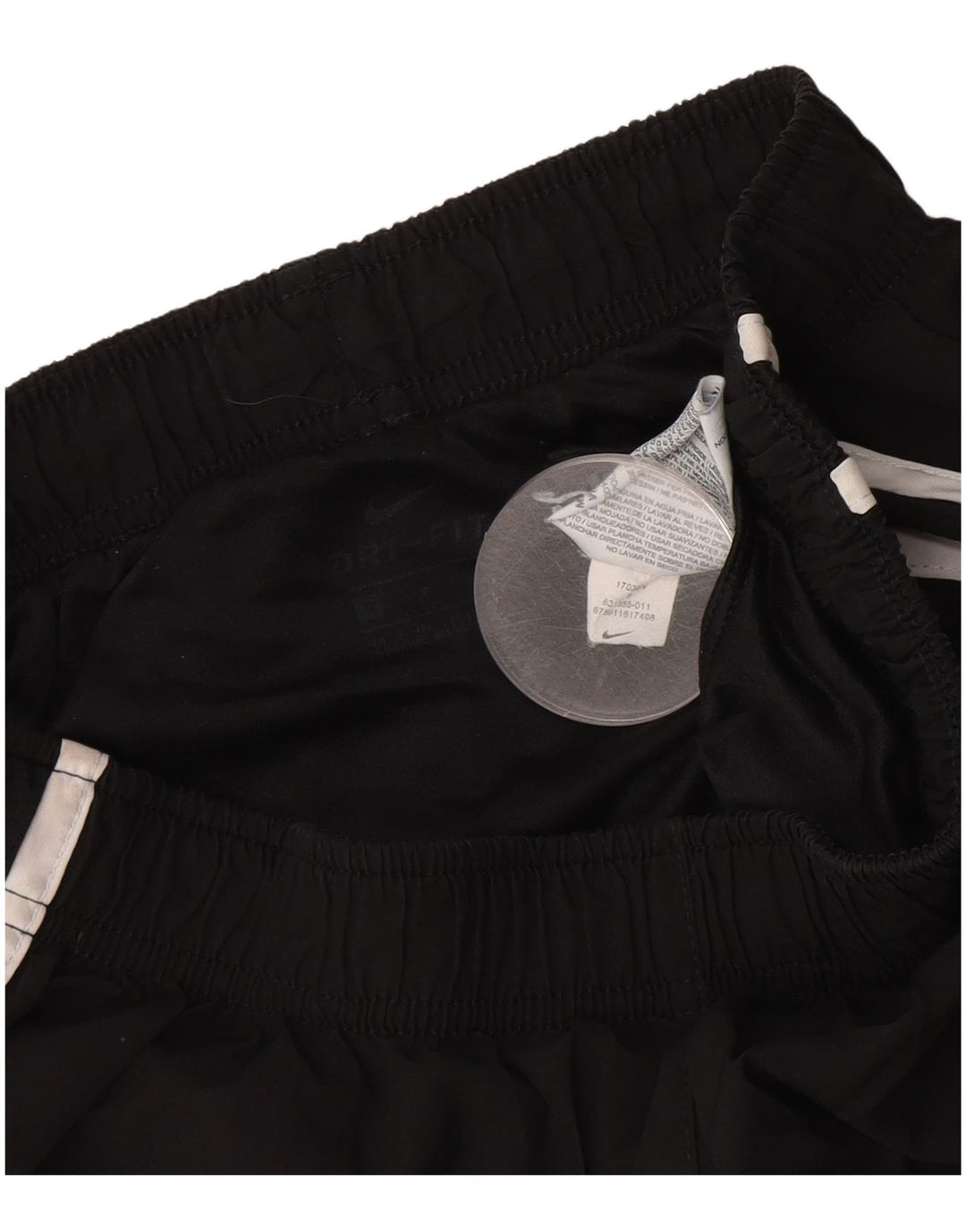 Shorts esportivos femininos NIKE UK 8 pequenos poliéster preto