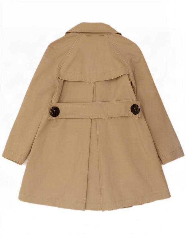 Zara Womens Oversized Trench Coat UK 10 Pequeno Bege Poliamida