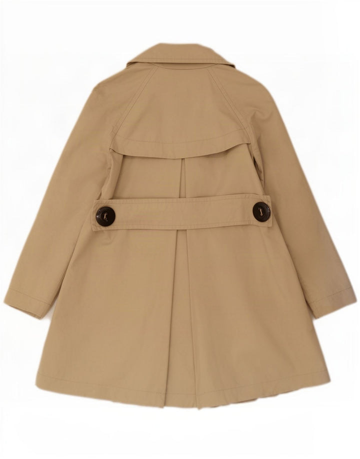 Zara Womens Oversized Trench Coat UK 10 Pequeno Bege Poliamida