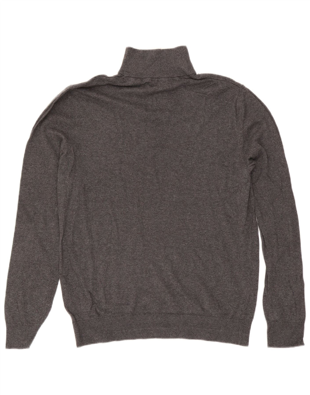 Suéter masculino Jack & Jones com zíper e gola em algodão cinza médio