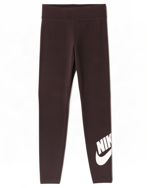 Nike Womens Graphic Leggings UK 8 Pequeno Poliéster Preto