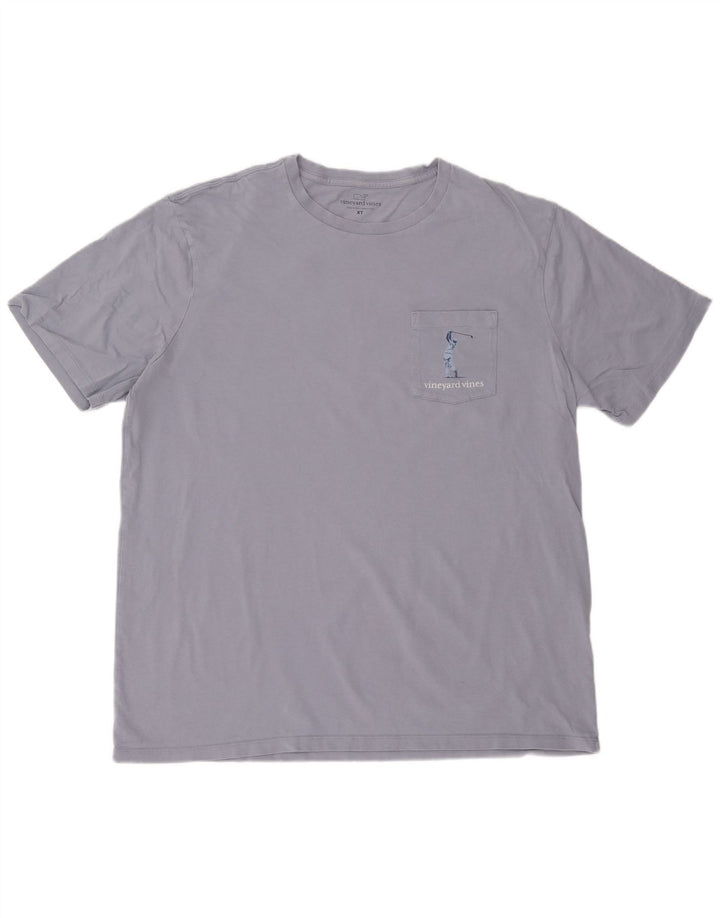 Camiseta gráfica masculina Vineyard Vines Top XL algodão roxo